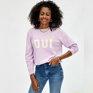Clare V. Lavender Classic Oui Sweater S Like New